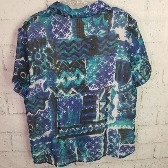 Alfred Dunner Short Sleeve Button Shirt.Size 12. - Picture 9 of 10